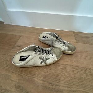 Golden Goose White Sneakers with Star Detail